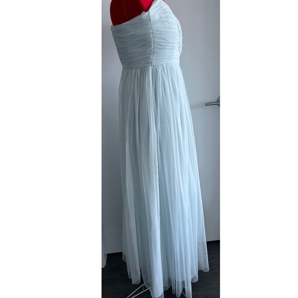 Ever New Melbourne Maxi Strapless Baby Blue Dress Sz 4 - Picture 2 of 11